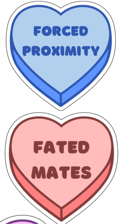 Dark Romance Book Label Stickers