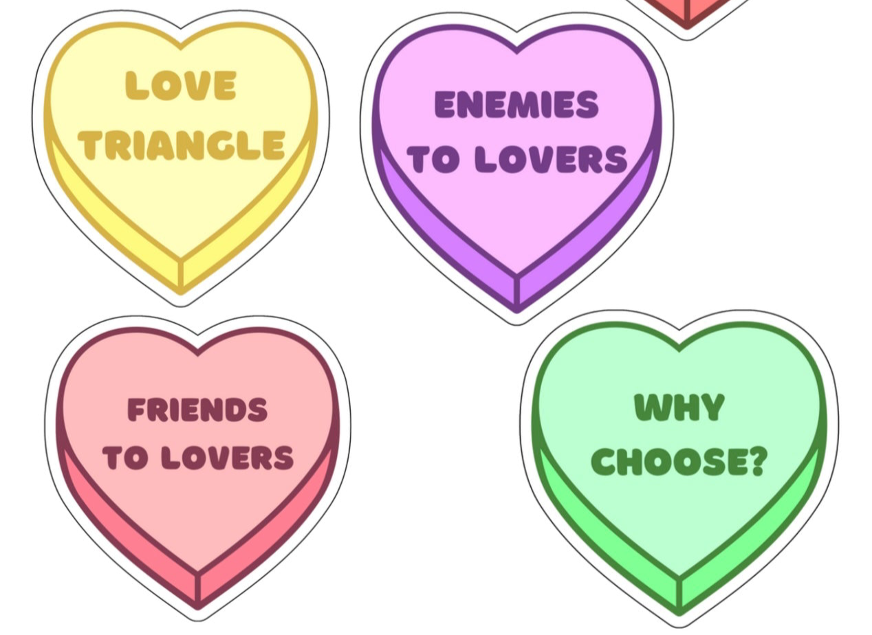 Dark Romance Book Label Stickers